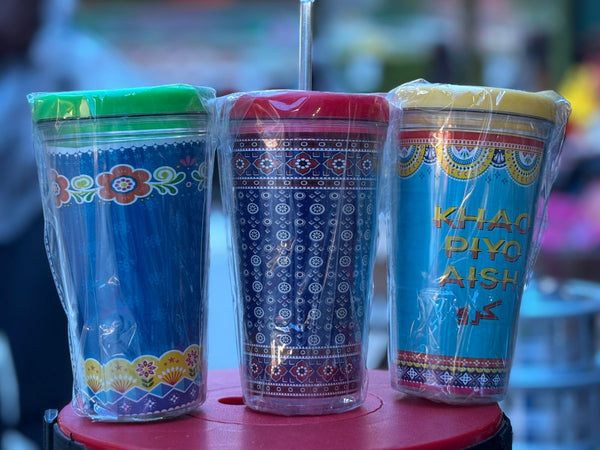 Plastic Glass With Straw
