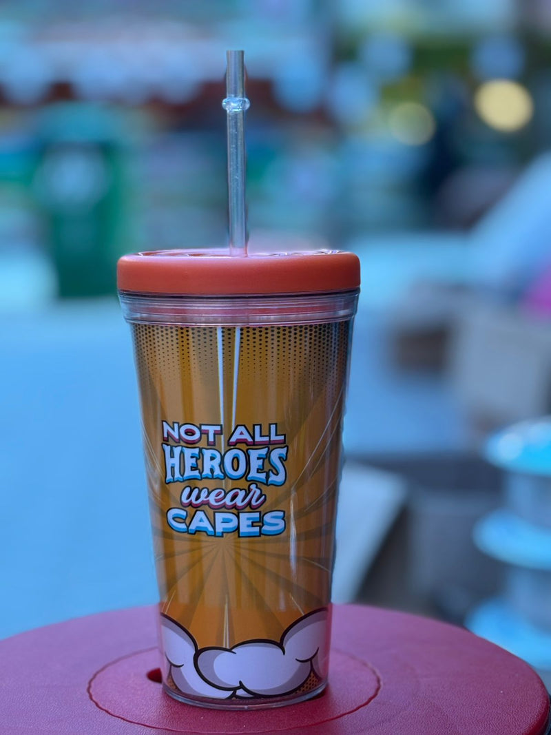 Plastic Glass With Straw