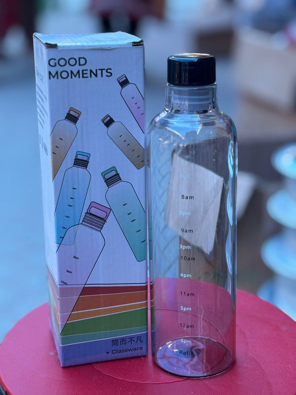 Glass Water Bottle 500 ml Juice Bottle With Lid